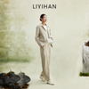 LIYIHAN 2026春新款通勤亚麻夹克上衣女米白色外套套装小众设计感 商品缩略图3