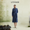 LIYIHAN 2026春新款通勤纯棉牛仔连衣裙女蓝色衬衫裙子小众设计感 商品缩略图2