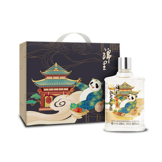 52度五粮液仙林生态 SANLINE·锦里（蓝盒） 100ml*5  礼盒（仅供线上销售） 商品图6