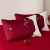 自然醒玉兰喜事婚庆枕-大红婚庆喜庆枕芯刺绣结婚枕头（送红礼袋）XK 商品缩略图3