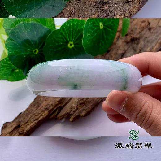 派瑞翡翠 翡翠手镯 糯种 飘花 商品图2