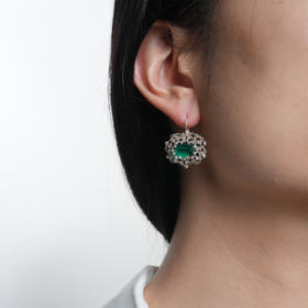 北京仓｜Lorina Balteanu-HEPBURN-绿蓝宝石 耳环［法国设计师］