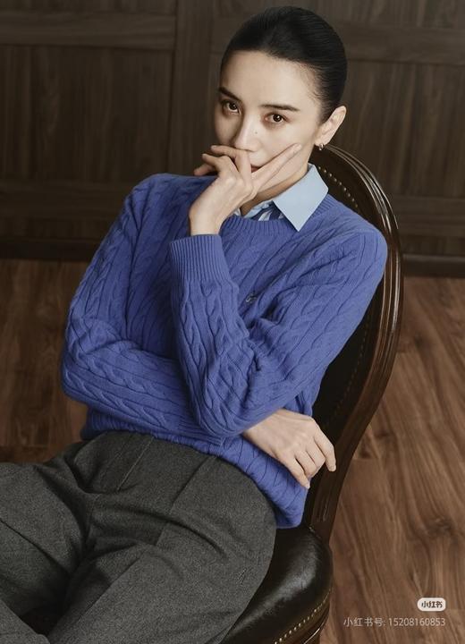 宋佳同款秋日穿搭来啦！ HAZZYS 三色绞花毛衣 商品图4