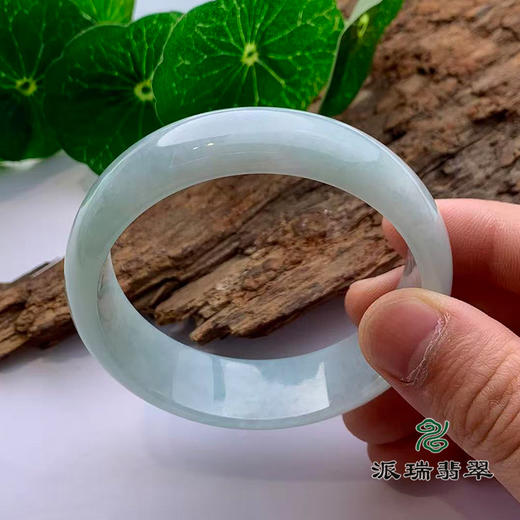 派瑞翡翠 翡翠手镯 糯种 飘花 商品图3