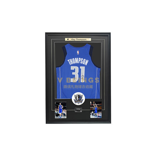 收藏系列 汤普森 独行侠队31号蓝色 亲笔签名球衣（仅支持小程序下单 约45天到货） 商品图0