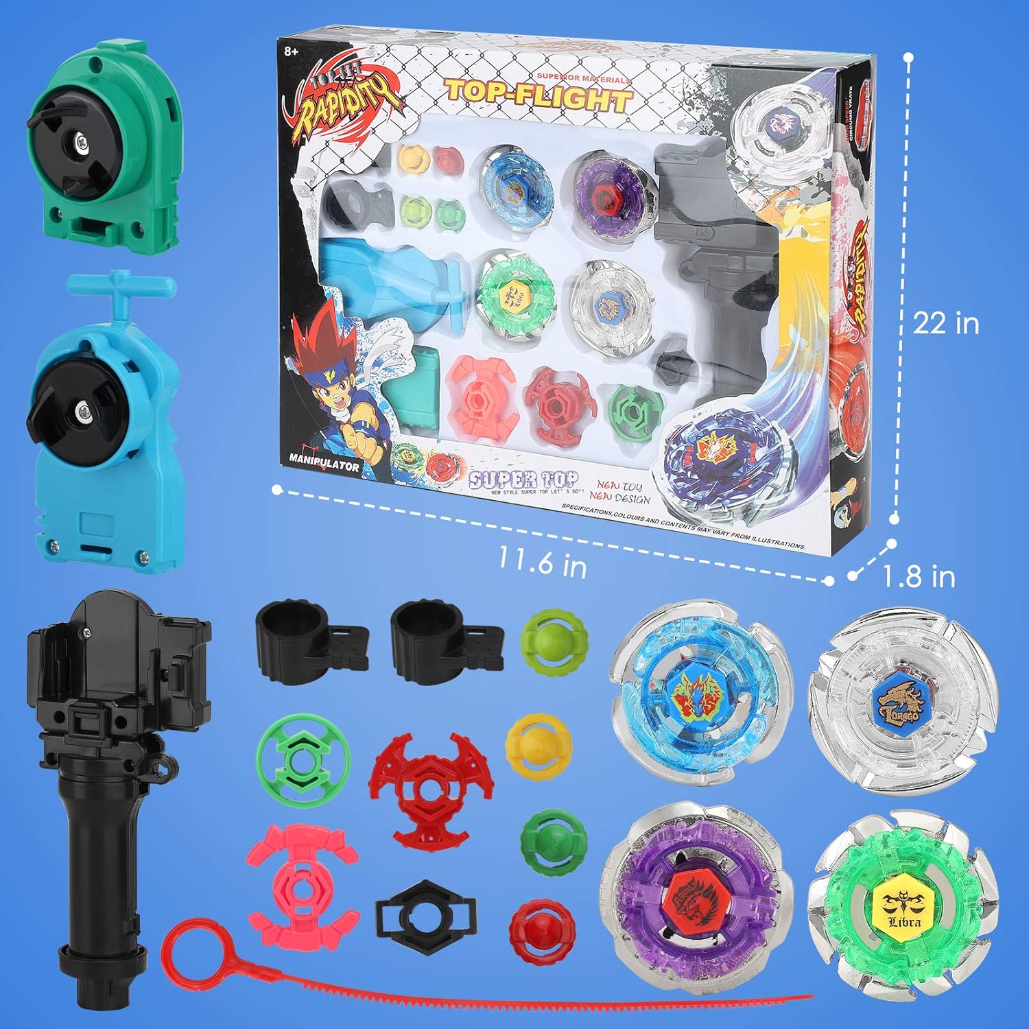 美国 Ruolan 战斗陀螺玩具套装 安全材质 精美礼盒