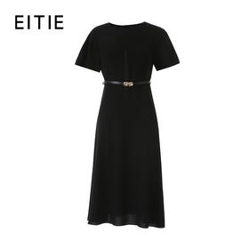 EITIE爱特爱大气圆领收腰舒适通勤连衣裙2026春季新款8507214