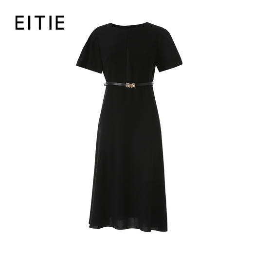 EITIE爱特爱大气圆领收腰舒适通勤连衣裙2026春季新款8507214 商品图0