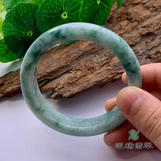 派瑞翡翠 翡翠手镯 糯种 飘花 商品图2