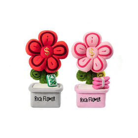 RICH FLOWER 有钱花 毛绒摆件 50CM 大号潮玩摆件玄关客厅装饰礼品乔迁礼物送礼