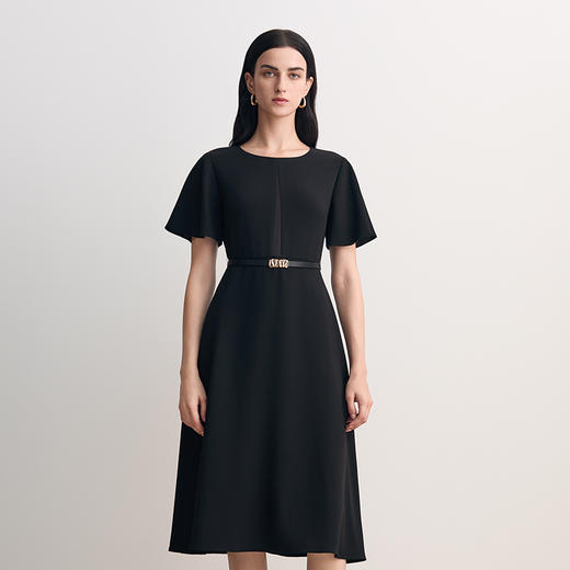 EITIE爱特爱时尚圆领显瘦舒适通勤连衣裙2026春季新款8507206 商品图2