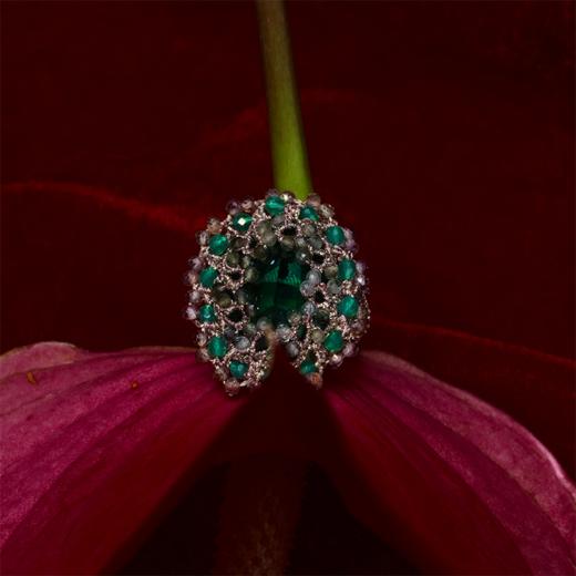 北京仓｜Lorina Balteanu-ECATERINA-水晶 祖母绿 椭圆形 戒指［法国设计师］ 商品图8