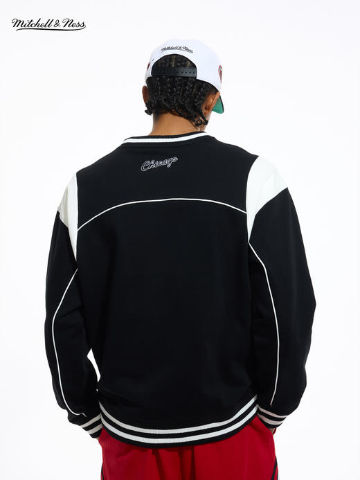 Mitchell&ness 公牛队罗斯退役纪念版 黑色/藏青色圆领卫衣 商品图3