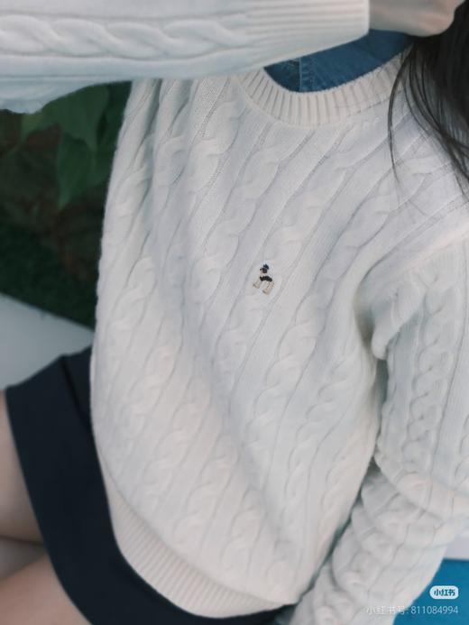 宋佳同款秋日穿搭来啦！ HAZZYS 三色绞花毛衣 商品图8