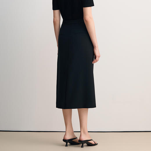 EITIE爱特爱显瘦a字高腰纯色通勤百搭半身裙2026春季新款8506204 商品图4