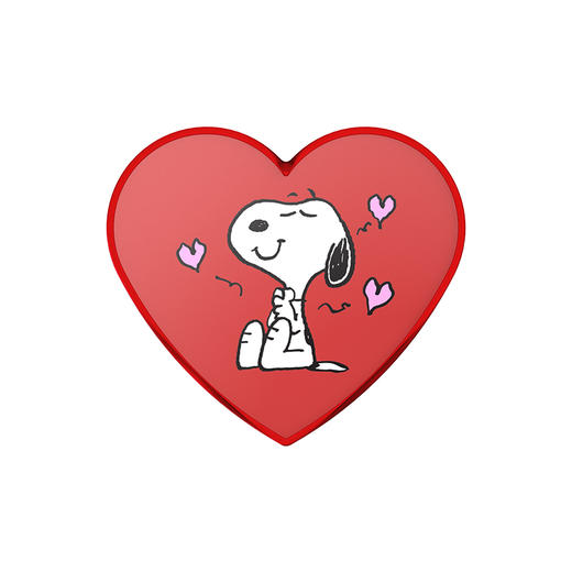 【史努比的情书】史努比的爱 POPGRIP泡泡骚手机粘贴式气囊支架 Popout异形系列 红色 Snoopy 爱心 商品图2