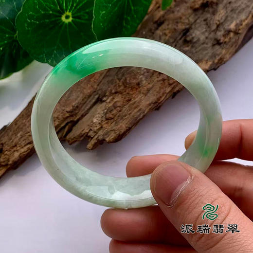 派瑞翡翠 翡翠手镯 糯种 绿色 商品图1
