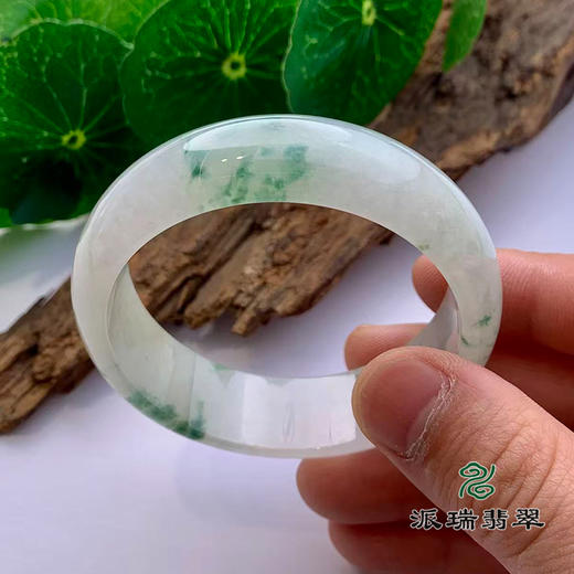 派瑞翡翠 翡翠手镯 糯种 飘花 商品图1