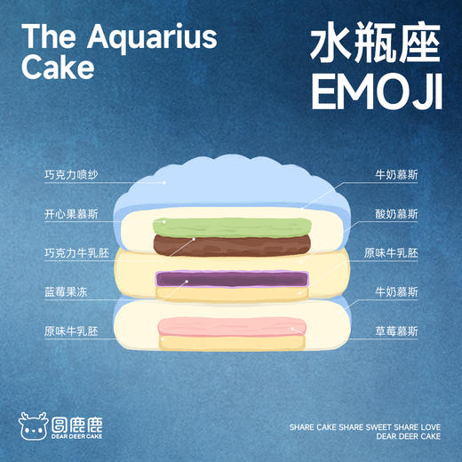水瓶座emoji蛋糕 商品图3