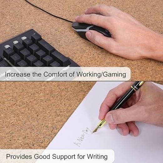 Aelfox 80X40CM天然软木双面使用鼠标垫  适用于办公写字桌笔记本电脑桌垫 商品图6