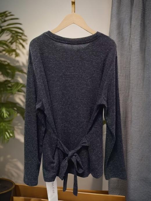 女王节抢购价-不支持退【自营】素感【小衫】85720粘胶纤维针织腰带款小衫-喜出 商品图4