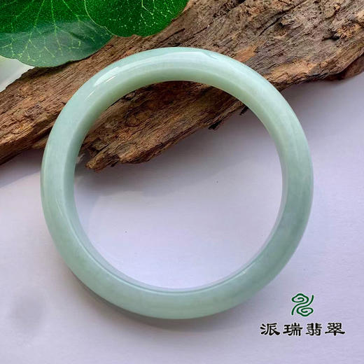 派瑞翡翠 翡翠手镯 糯种 飘花 商品图2