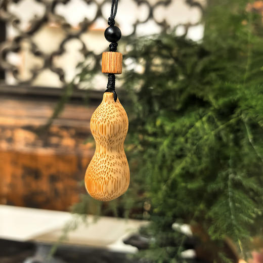 竹雕素葫芦小挂件 商品图0