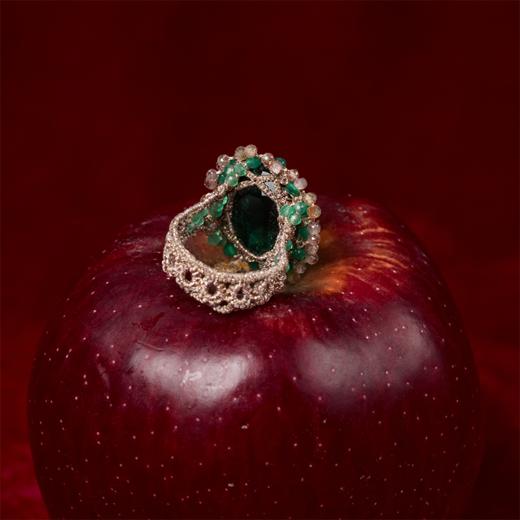 北京仓｜Lorina Balteanu-ECATERINA-水晶 祖母绿 椭圆形 戒指［法国设计师］ 商品图7