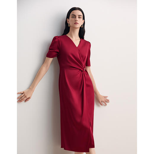 EITIE爱特爱精致优雅气质收腰显瘦礼服连衣裙2026春季新款8577212 商品图3