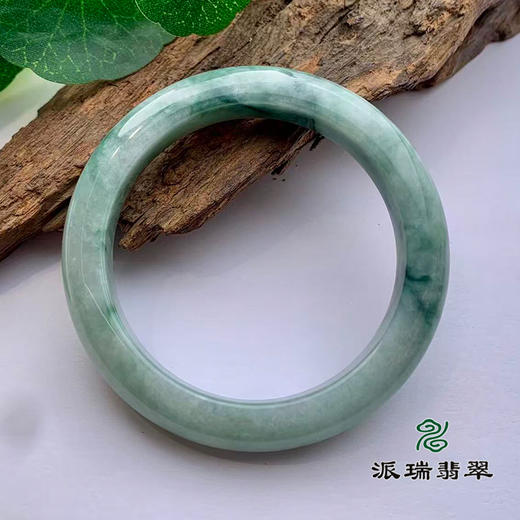 派瑞翡翠 翡翠手镯 糯种 飘花 商品图1