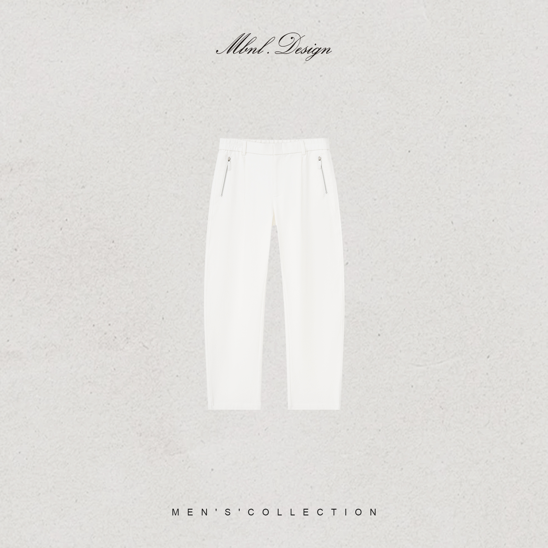 「Chino」秦磊男装棉定纺斜拉链嵌边微阔休闲裤LL-SKZ2212 O1商品图1