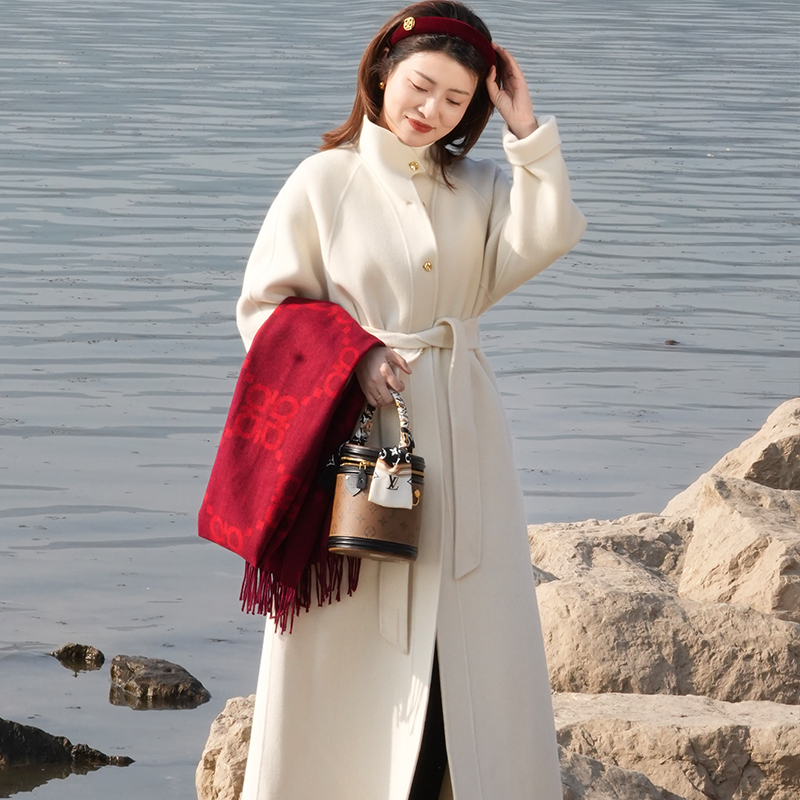 【特价不退换】【预售7天】良木礼绵羊毛大衣（腰带）（D11103）