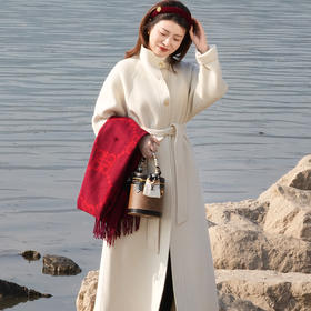 【特价不退换】【预售7天】良木礼绵羊毛大衣（腰带）（D11103）