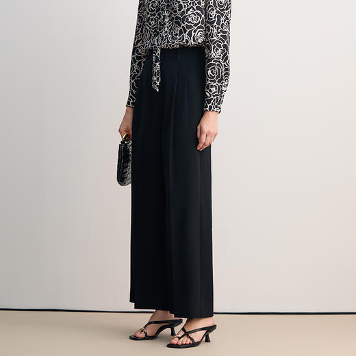 EITIE爱特爱简约直筒显瘦高腰百搭休闲裤2026春季新款8505210 商品图2