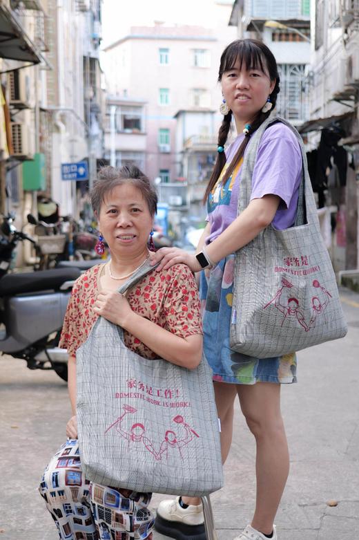 【绿色蔷薇】「家务是工作」帆布包 商品图2