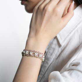 订购8周到｜Lorina Balteanu-ZELDA-碧玺 珍珠 手链［法国设计师］