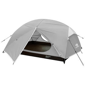 美国 Bessport 2-3人双层户外帐篷 防水防风 双门设计 易搭建 228x135cm 灰色 X0016JM14P 