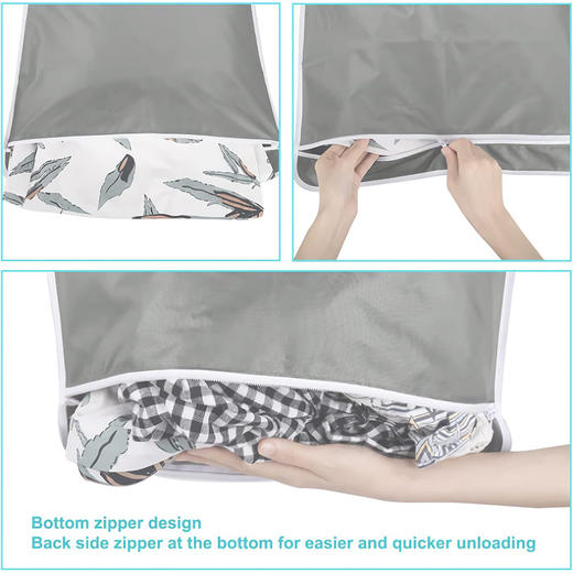 美国 LAIGOO 悬挂式洗衣袋收纳袋 带2个挂钩 物品收纳节省空间 X0032362LT 商品图3