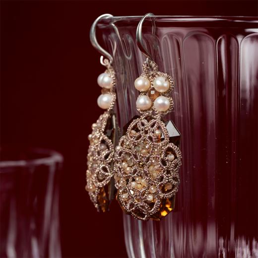 北京仓｜Lorina Balteanu-Bari-天然锆石 珍珠 耳环［法国设计师］ 商品图4