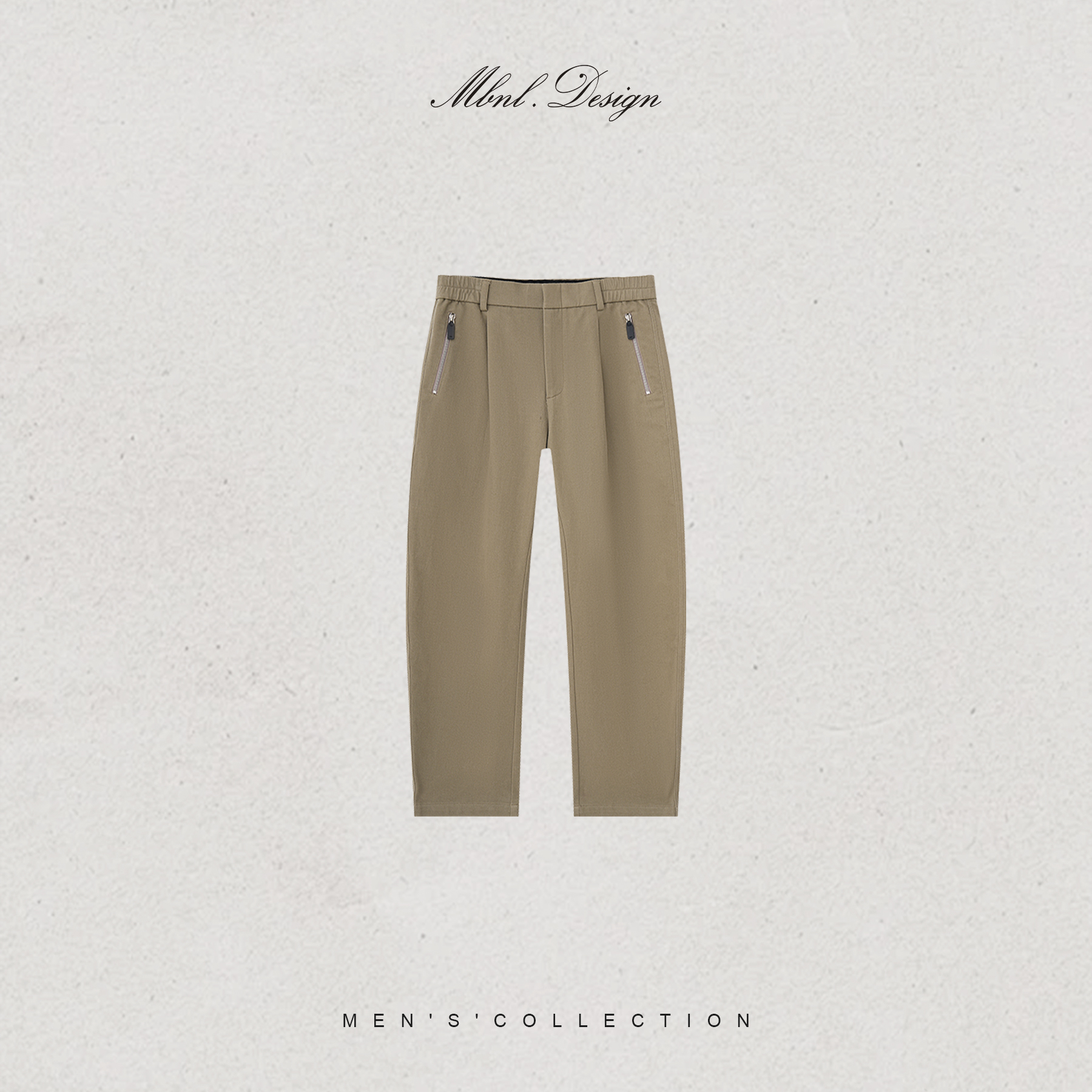 「Chino」秦磊男装棉定纺斜拉链嵌边微阔休闲裤LL-SKZ2212 O1商品图3