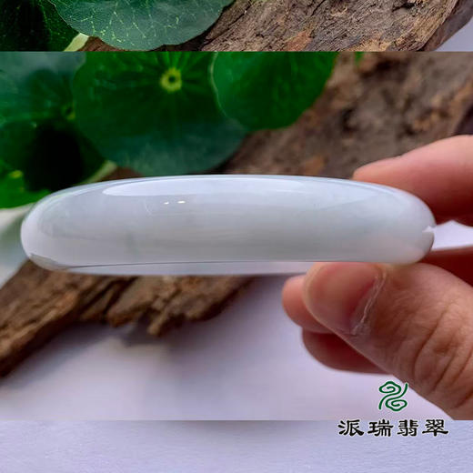 派瑞翡翠 翡翠手镯 糯种 白色 商品图3