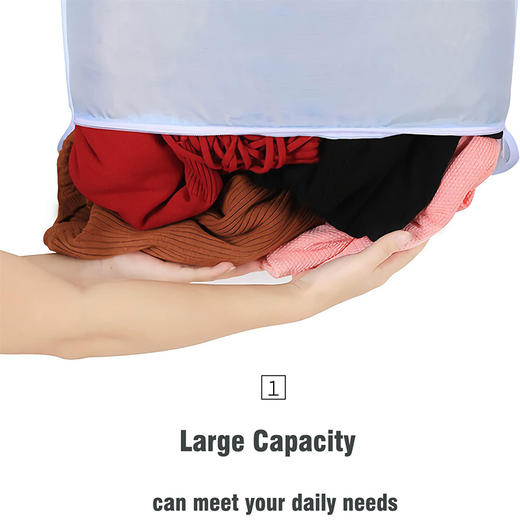 美国 LAIGOO 悬挂式洗衣袋收纳袋 带2个挂钩 物品收纳节省空间 X0032362LT 商品图1