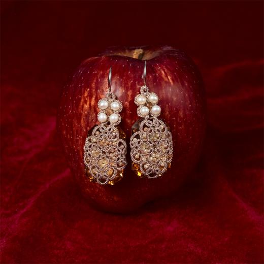 北京仓｜Lorina Balteanu-Bari-天然锆石 珍珠 耳环［法国设计师］ 商品图2