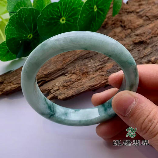 派瑞翡翠 翡翠手镯 糯种 飘花 商品图3