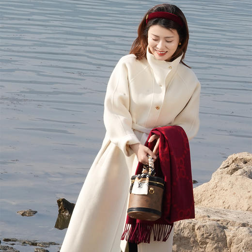 【特价不退换】【预售7天】良木礼绵羊毛大衣（腰带）（D11103） 商品图5