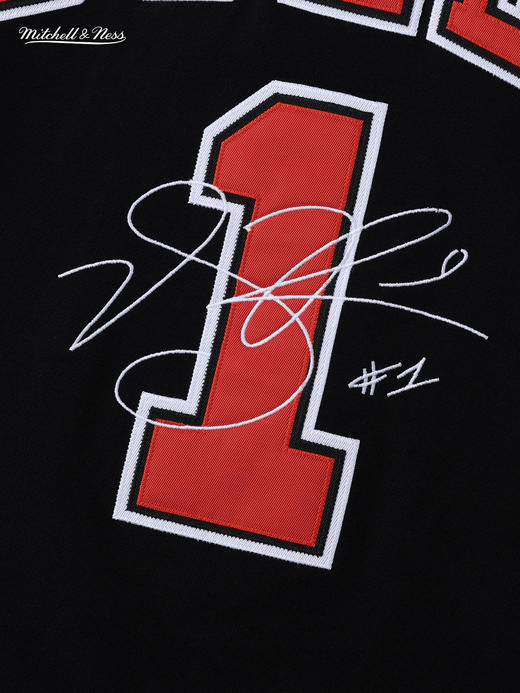 Mitchell&ness 公牛队罗斯退役纪念版 黑色/藏青色圆领卫衣 商品图4