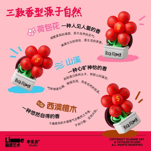 RICH FLOWER 有钱花 车载香薰 汽车香水车用持久淡香潮玩香氛 商品图2