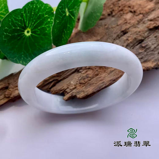 派瑞翡翠 翡翠手镯 糯种 白色 商品图0
