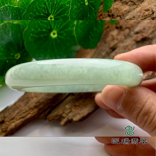 派瑞翡翠 翡翠手镯 糯种 绿色 商品图3