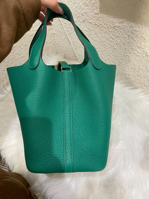 爱马仕 绿色 togo皮  菜篮子18 手提包 商品图1